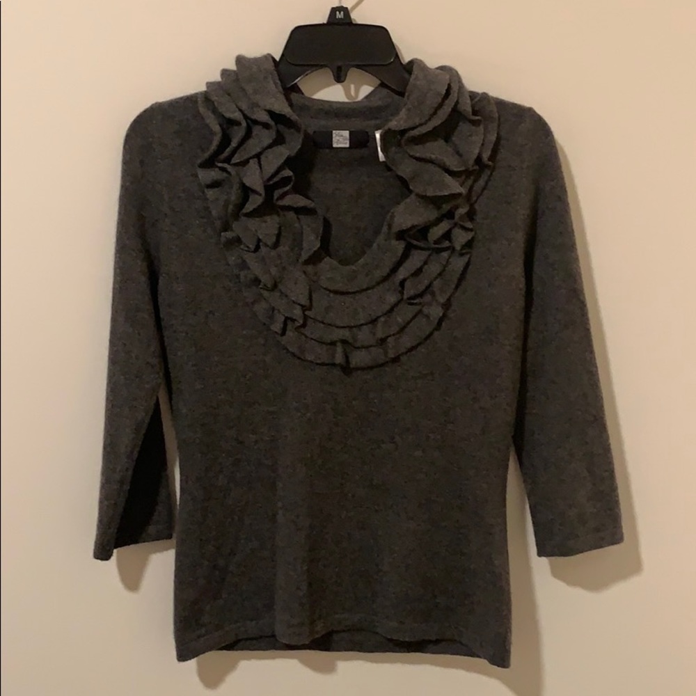 Saks fifth Avenue cashmere ruffle sweater